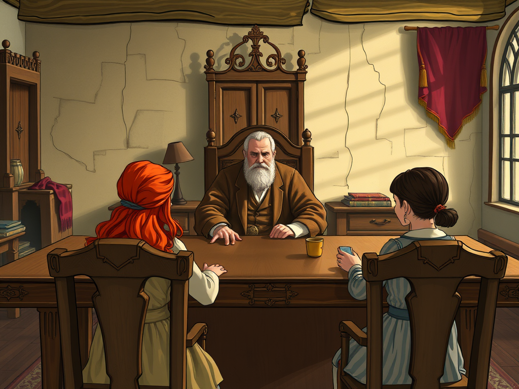 a-medieval-official-was-sitting-in-his-deic7siojj