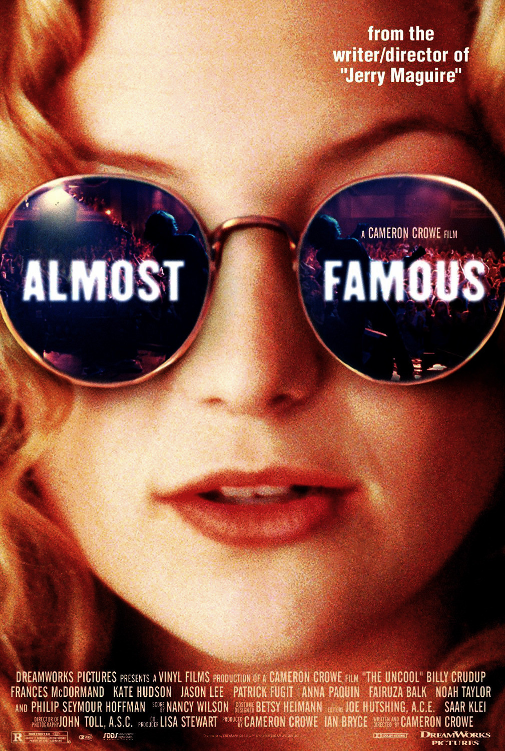 Almost Famous Movie Poster with text