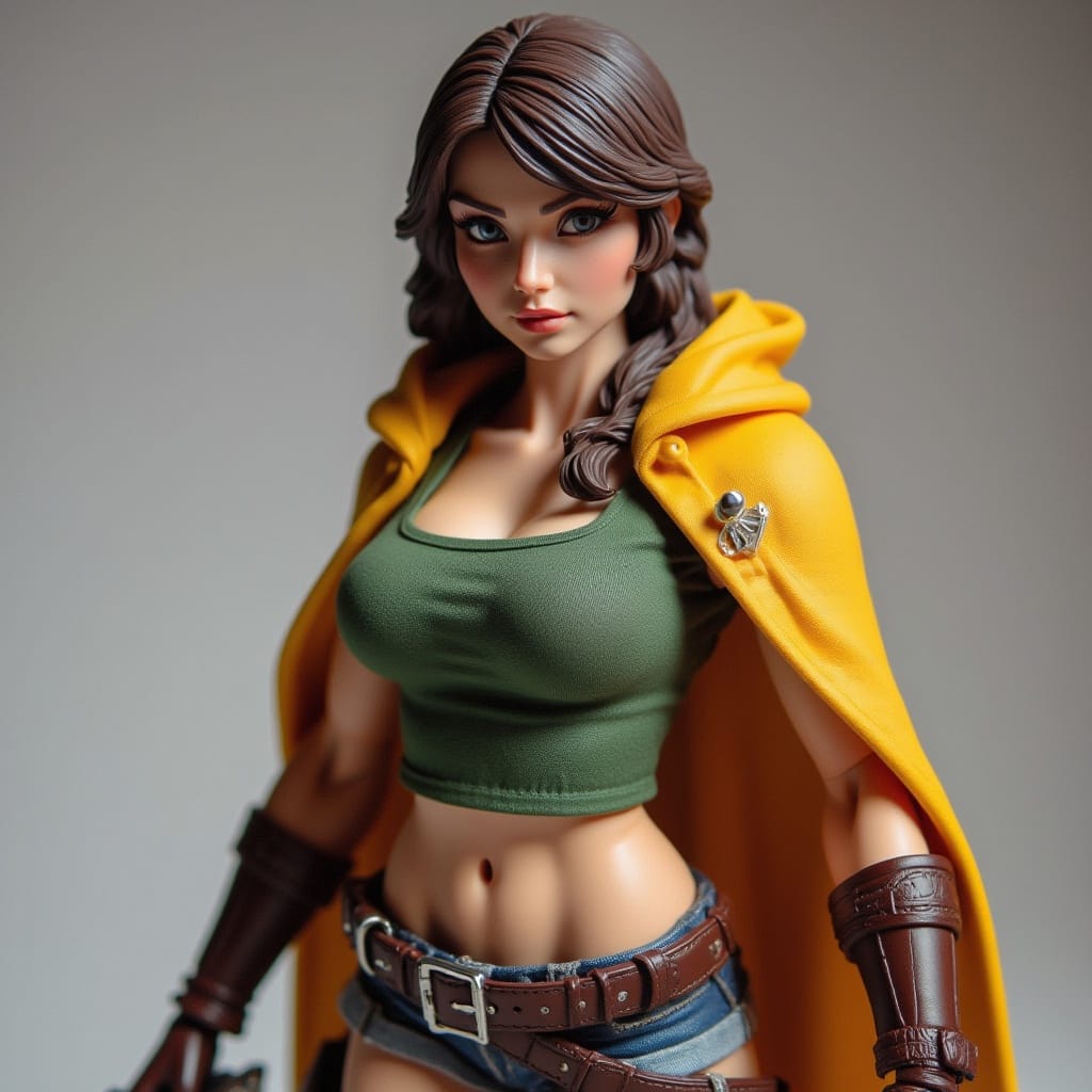 a girl, action figure