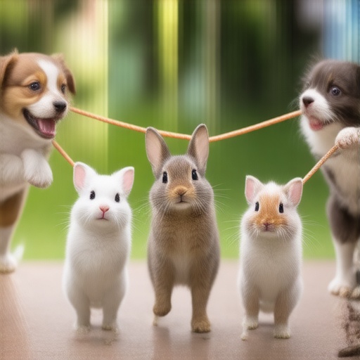 a-group-of-animals-are-jumping-rope-two-puppies-40y9ptbwyv-2