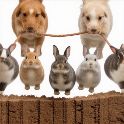 a-group-of-animals-are-jumping-rope-two-puppies-40y9ptbwyv-1