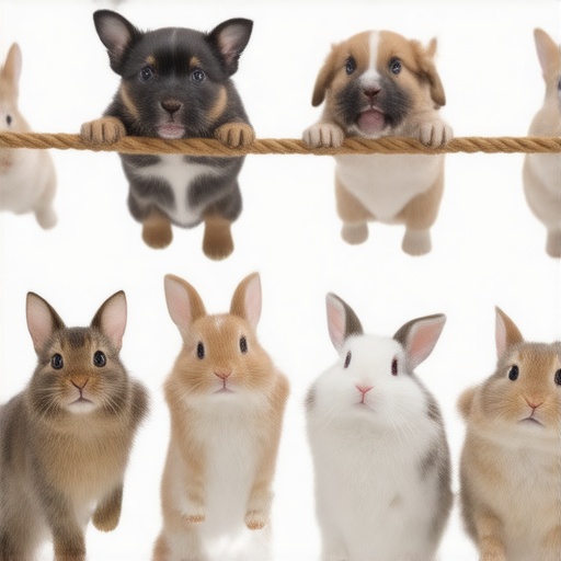 a-group-of-animals-are-jumping-rope-two-puppies-40y9ptbwyv-3