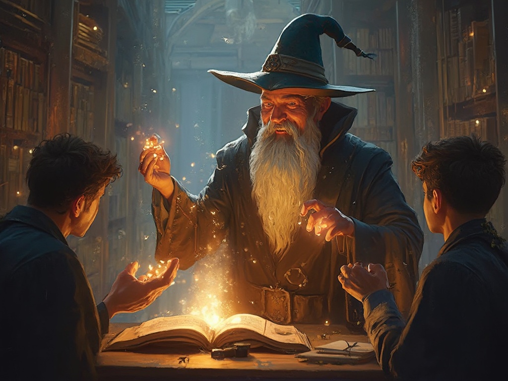 digital-illustration-of-a-smiling-wizard-teaching-nj2w215yx1